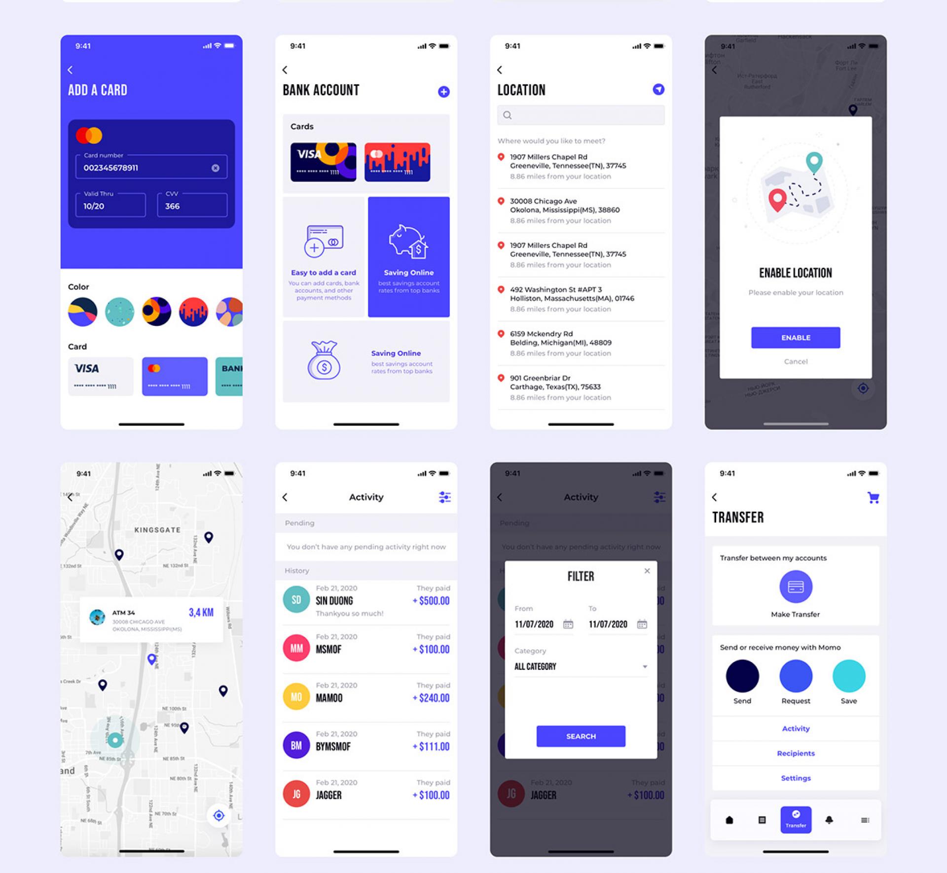 Mamoobank电子银行移动应用UI套件欣赏