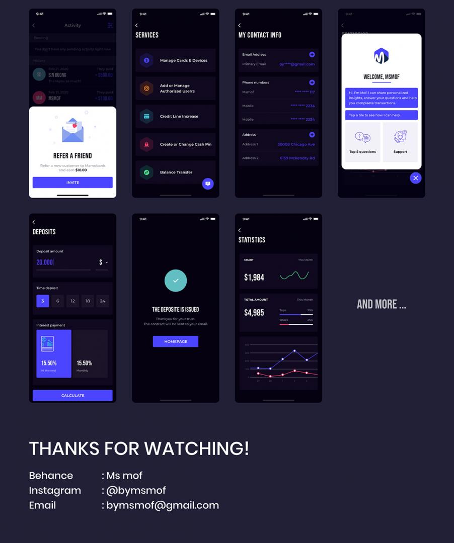 Mamoobank电子银行移动应用UI套件欣赏