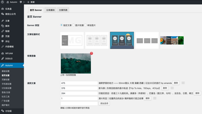 WordPress高性能博客主题Autumn-Pro
